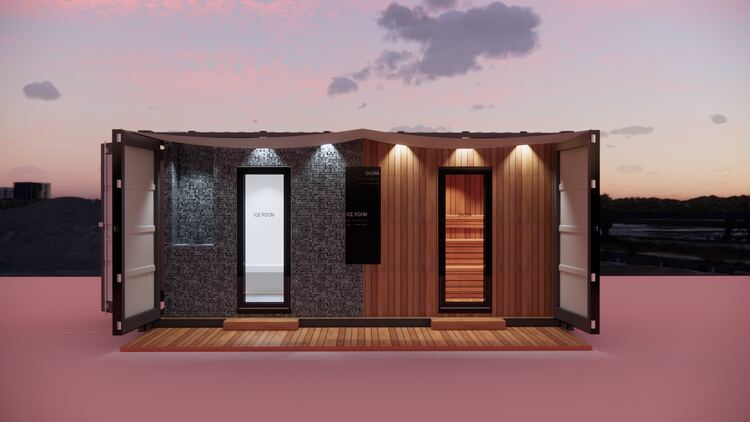 20ft Sauna + Ice Room